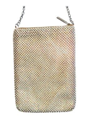 Vintage Jessica McClintock Iridescent Rhinestone Mesh Mini Shoulder Bag